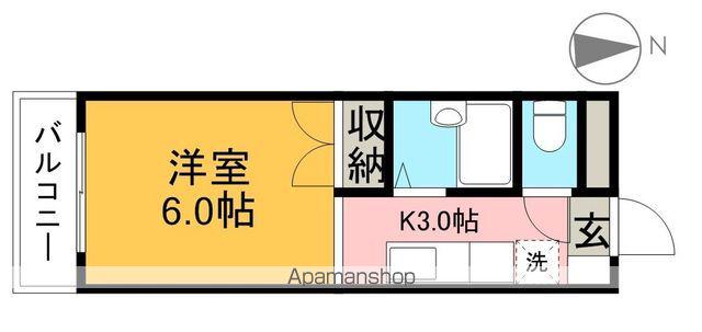 紅葉ハイツ(1K/2階)の間取り写真