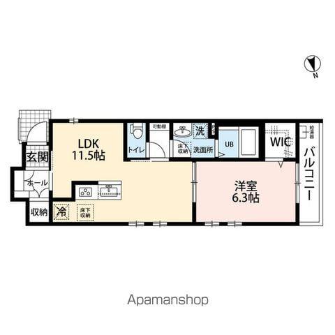 アムールブランⅡ(1LDK/1階)の間取り写真