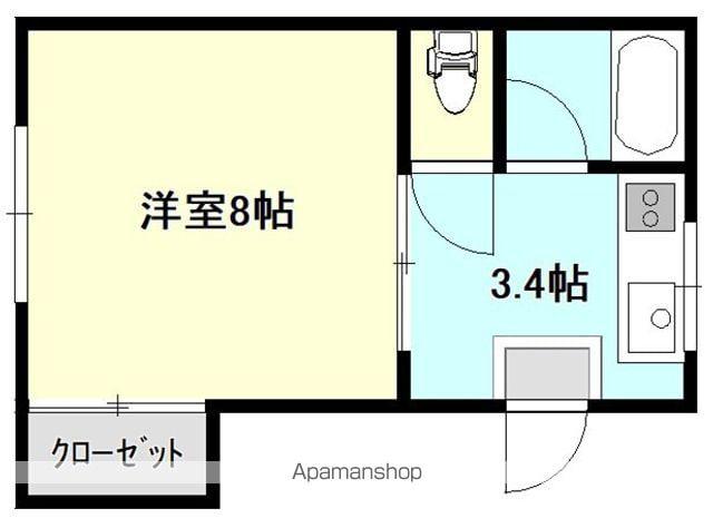 キラクカン(1K/1階)の間取り写真