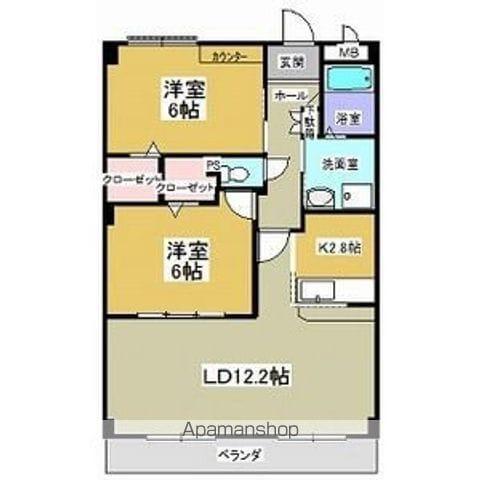 ラフォーレ東山(2LDK/3階)の間取り写真