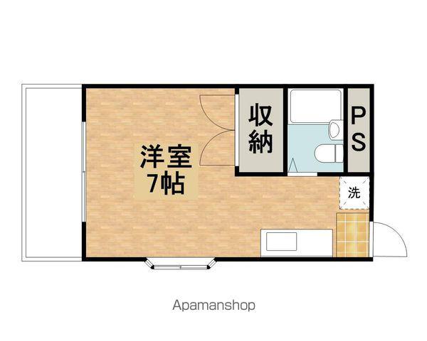 メゾンドラフィット(ワンルーム/1階)の間取り写真