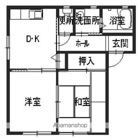 シャーメゾンSK(2DK/1階)の間取り写真