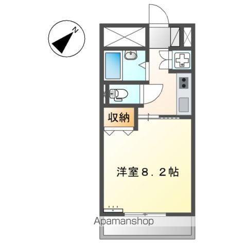エースフラッツ(1K/2階)の間取り写真