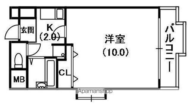 セブンスヒル2(1K/5階)の間取り写真