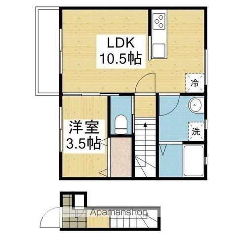 アルト桑原(1LDK/2階)の間取り写真