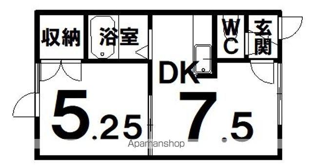ルミエール(1DK/1階)の間取り写真