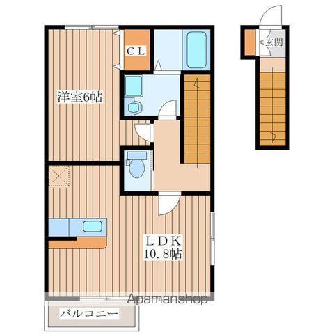フィオーレH・S(1LDK/2階)の間取り写真
