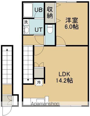 CS SHOWA(1LDK/2階)の間取り写真