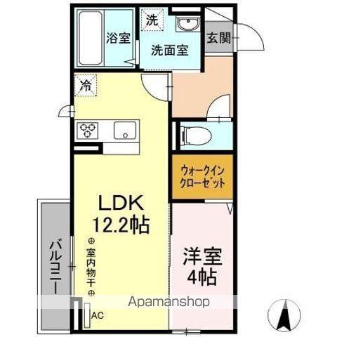 LARGO MIYA(1LDK/3階)の間取り写真