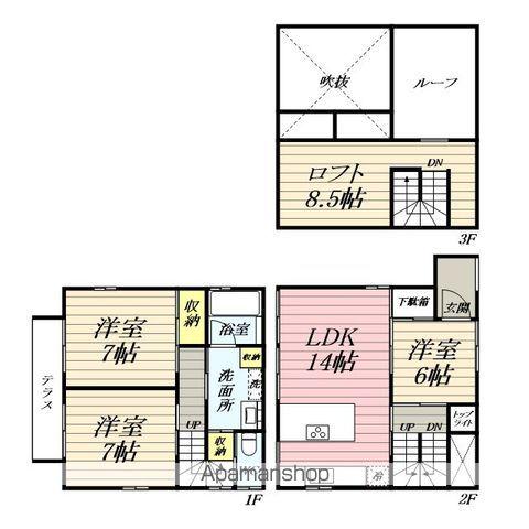 横須賀線 戸塚駅 徒歩24分 2階建 築4年(3LDK)の間取り写真