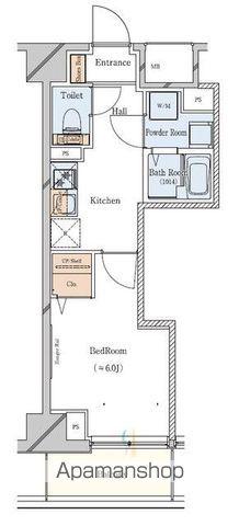 ガリシア駒込イースト(1K/9階)の間取り写真