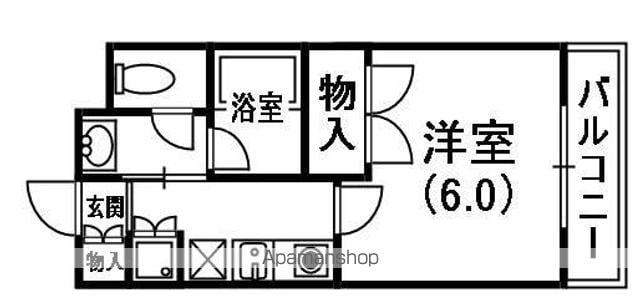 GRAND星丘(1K/3階)の間取り写真