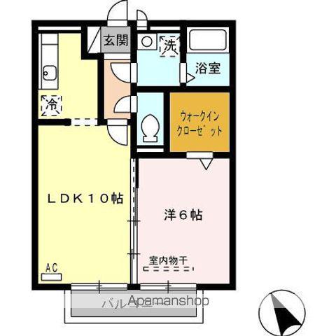 パテル・ヴィオラ(1LDK/2階)の間取り写真