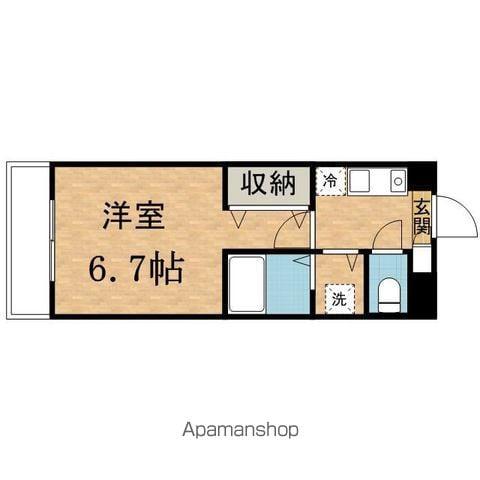 西河マンション(1K/2階)の間取り写真