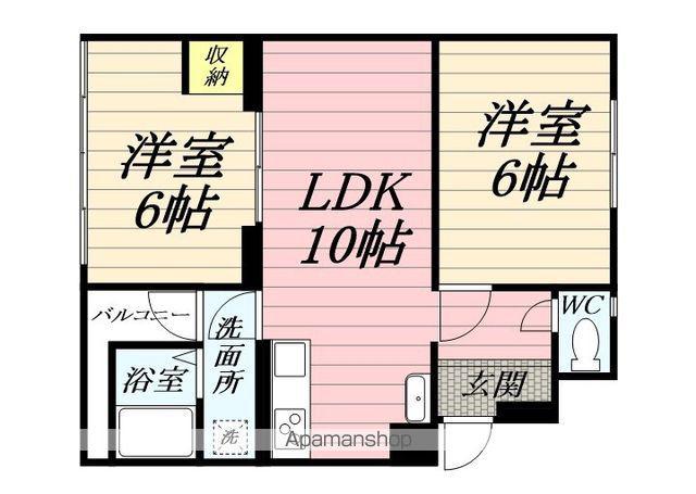 東和マンション(2LDK/4階)の間取り写真