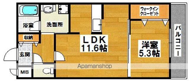 フジパレストゥインクル(1LDK/1階)の間取り写真