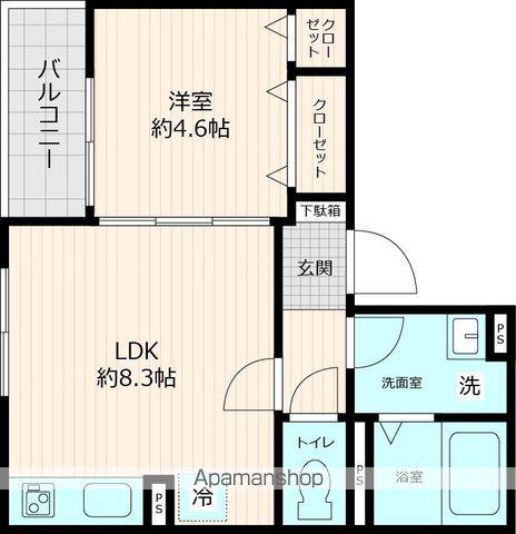 リオ ノンブレ(1LDK/2階)の間取り写真