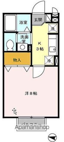 ステラコート(1K/2階)の間取り写真