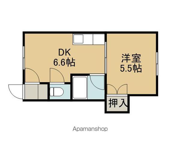 ウイング千歳住吉(1DK/2階)の間取り写真