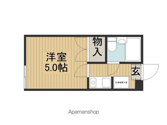 スプリングハイム(1K/2階)の間取り写真