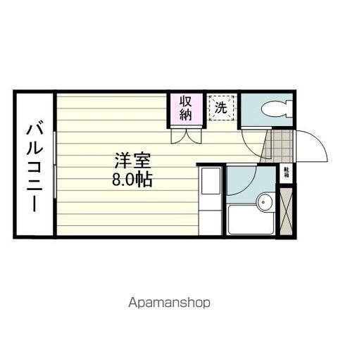 上之園フラッツ(ワンルーム/3階)の間取り写真