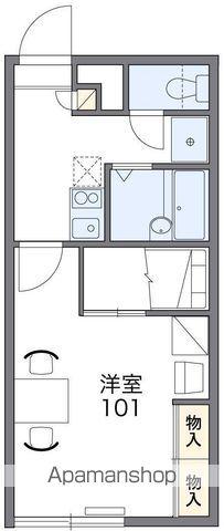 レオパレス道(1K/1階)の間取り写真