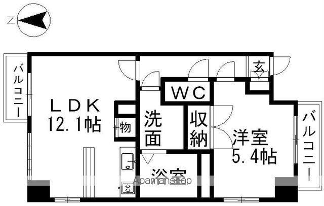 レジディア久屋大通Ⅱ(1LDK/9階)の間取り写真