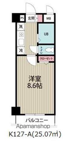 阿部松島マンション(1K/4階)の間取り写真