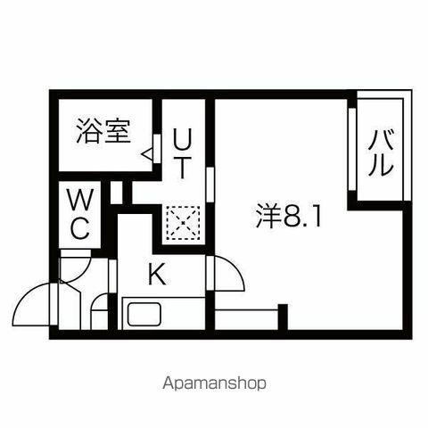 エル前之輪(1K/2階)の間取り写真