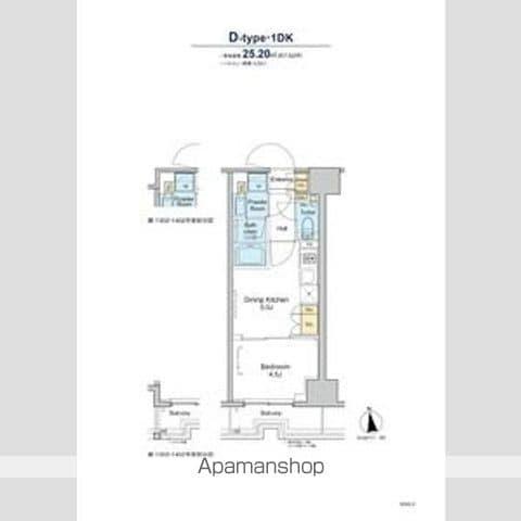 プラウドフラット浅草トレサージュ(1DK/3階)の間取り写真