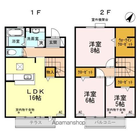 エレガンシア小黒(3LDK/1階)の間取り写真