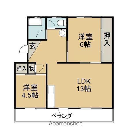 近藤第3ビル(2LDK/3階)の間取り写真