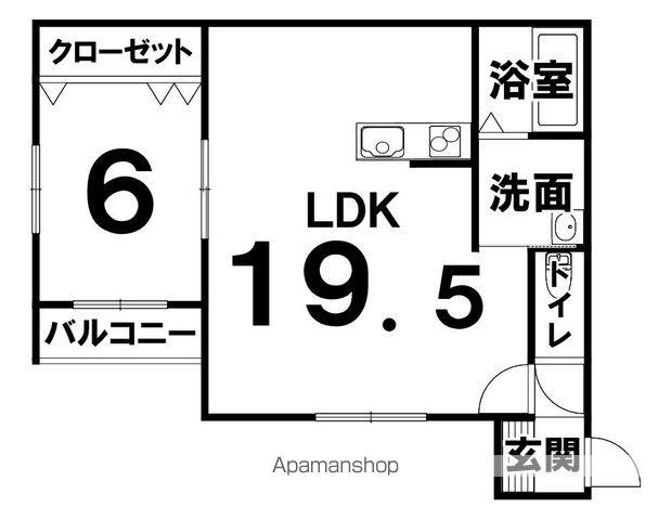 西18南28MS A棟(1LDK/3階)の間取り写真