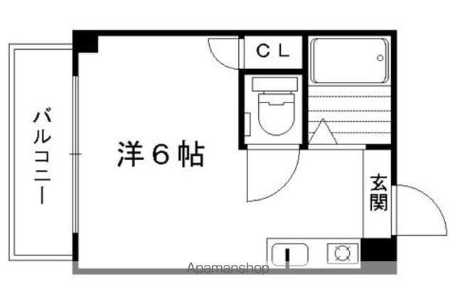 リブカントリー(ワンルーム/1階)の間取り写真