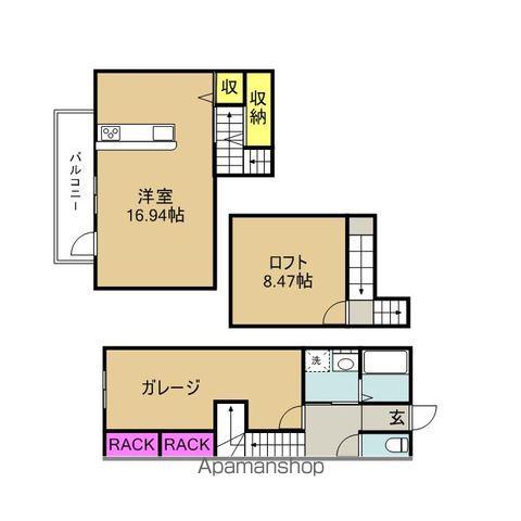 Ｇ・ＲＯＳＳＯ(ワンルーム)の間取り写真