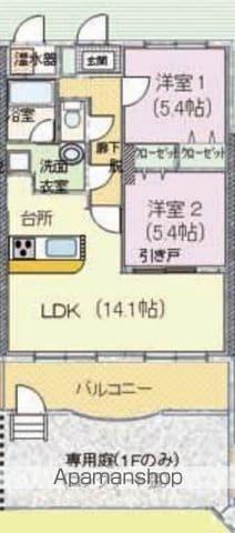 ブライムシャノン(2LDK/3階)の間取り写真