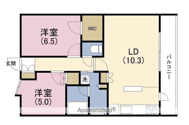 リーガル福島駅前(2LDK/10階)の間取り写真