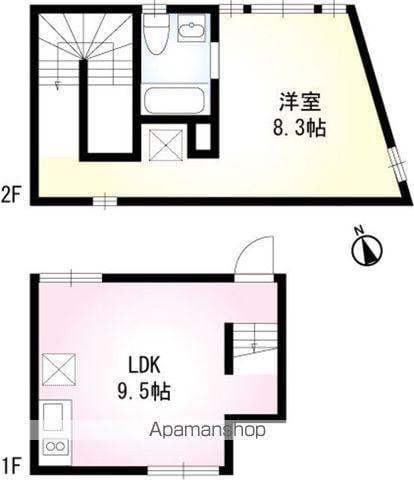 EBISU FOLIO ACT.3(1DK/2階)の間取り写真