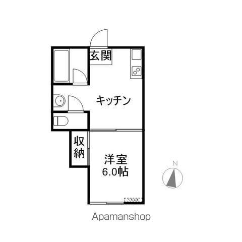 コーポ大幸(1DK/2階)の間取り写真