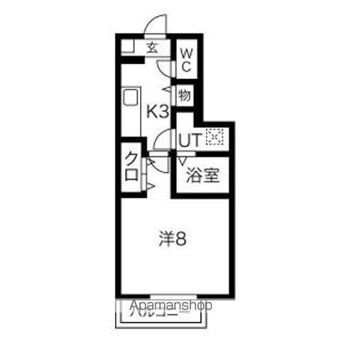 MIKOTO XII(1K/1階)の間取り写真