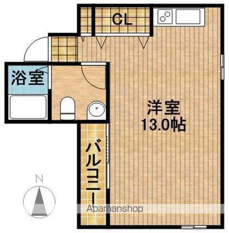 カーサ・オリエンテ(ワンルーム/3階)の間取り写真