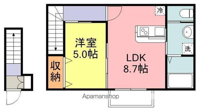 ラクラス通町(1LDK/2階)の間取り写真