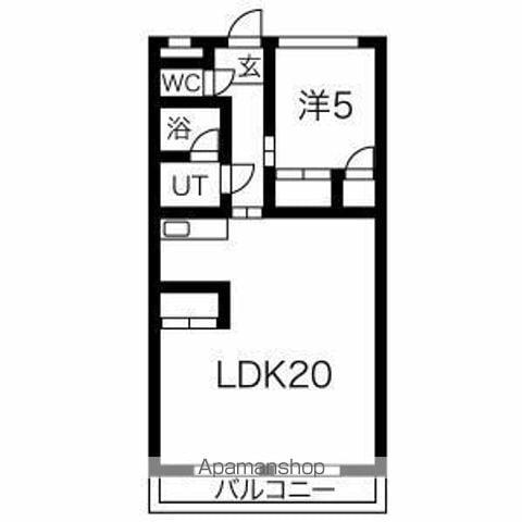 ブルーメンハウスⅠ(1LDK/4階)の間取り写真