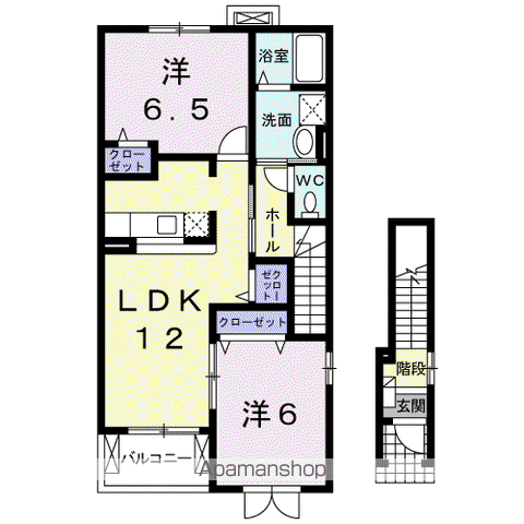 TD下南部Ⅱ(2LDK/2階)の間取り写真