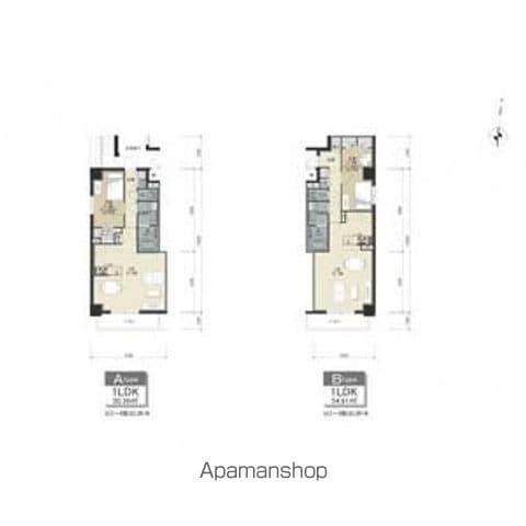 レジデンス京町通(1LDK/2階)の間取り写真