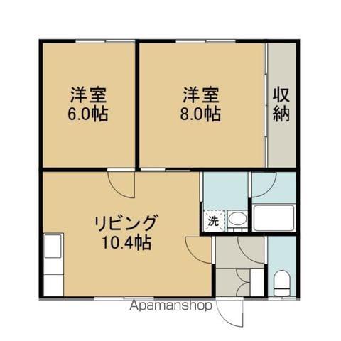 コーポフラワー(2LDK/2階)の間取り写真