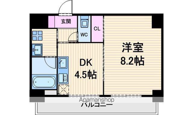 アーバンステージ安堂寺(1DK/2階)の間取り写真