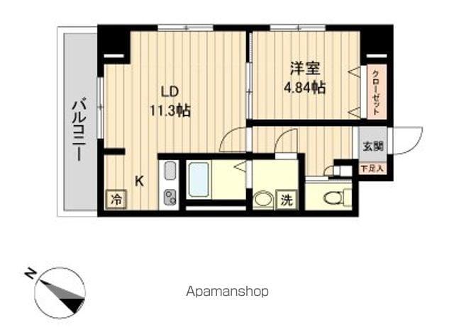 ベルレジデンス高砂(1LDK/4階)の間取り写真