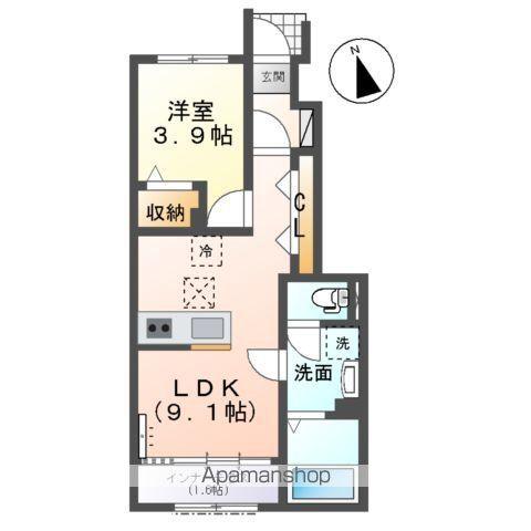 COMFORT(1LDK/1階)の間取り写真