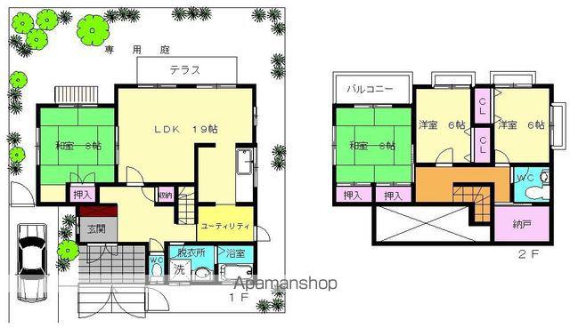 鹿児島本線 福工大前駅 徒歩15分 2階建 築35年(4SLDK)の間取り写真